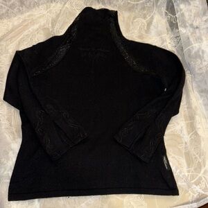 Harley-Davidson Black 3/4 Sleeve Sweater sz S